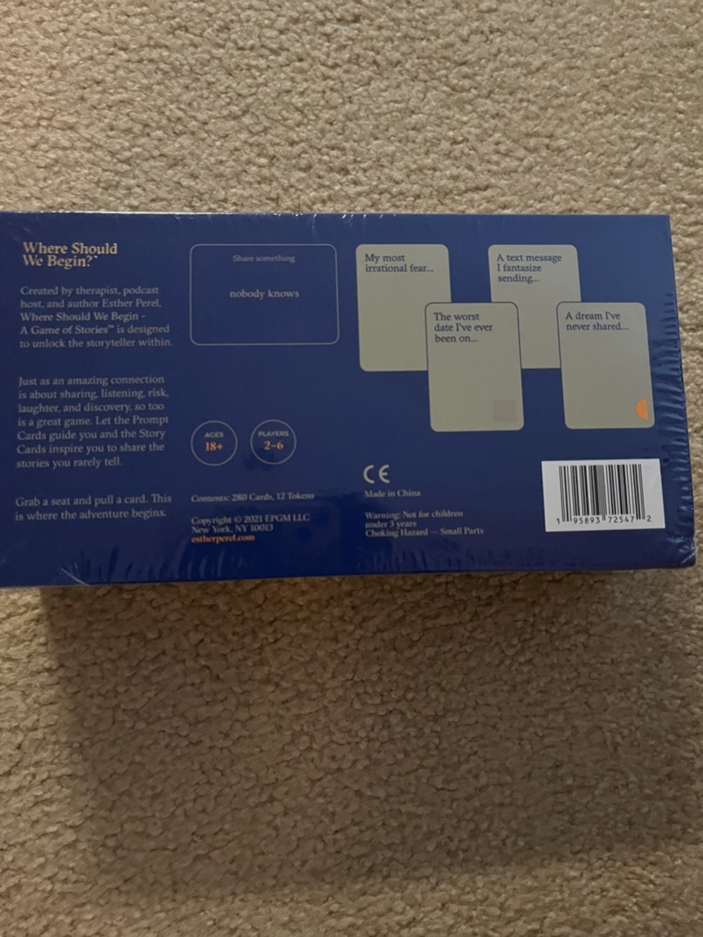 Where Should We Begin? Blue Conversation Game by Esther Perel - Picture 2 of 2